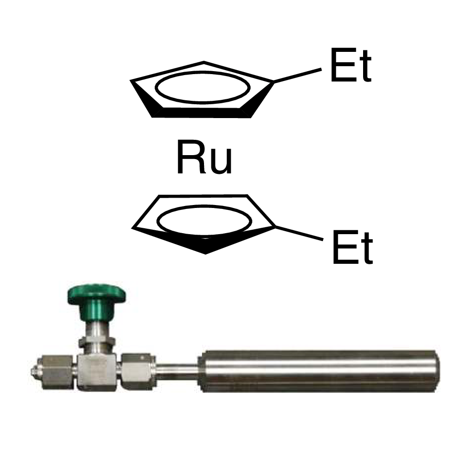Bis(ethylcyclopentadienyl)ruthenium(II), 98% (99.9%-Ru), 44-0040, contained  in high-temp 50 ml Swagelok® cylinder (96-1071) for CVD/ALD