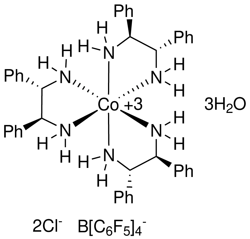 delta-Tris[(1S,2S)-1,2-diphenyl-1,2-ethanediamine]cobalt(III) chloride tetrakis(2,3,4,5,6-pentafluorophenyl)borate trihydrate SKJ-3