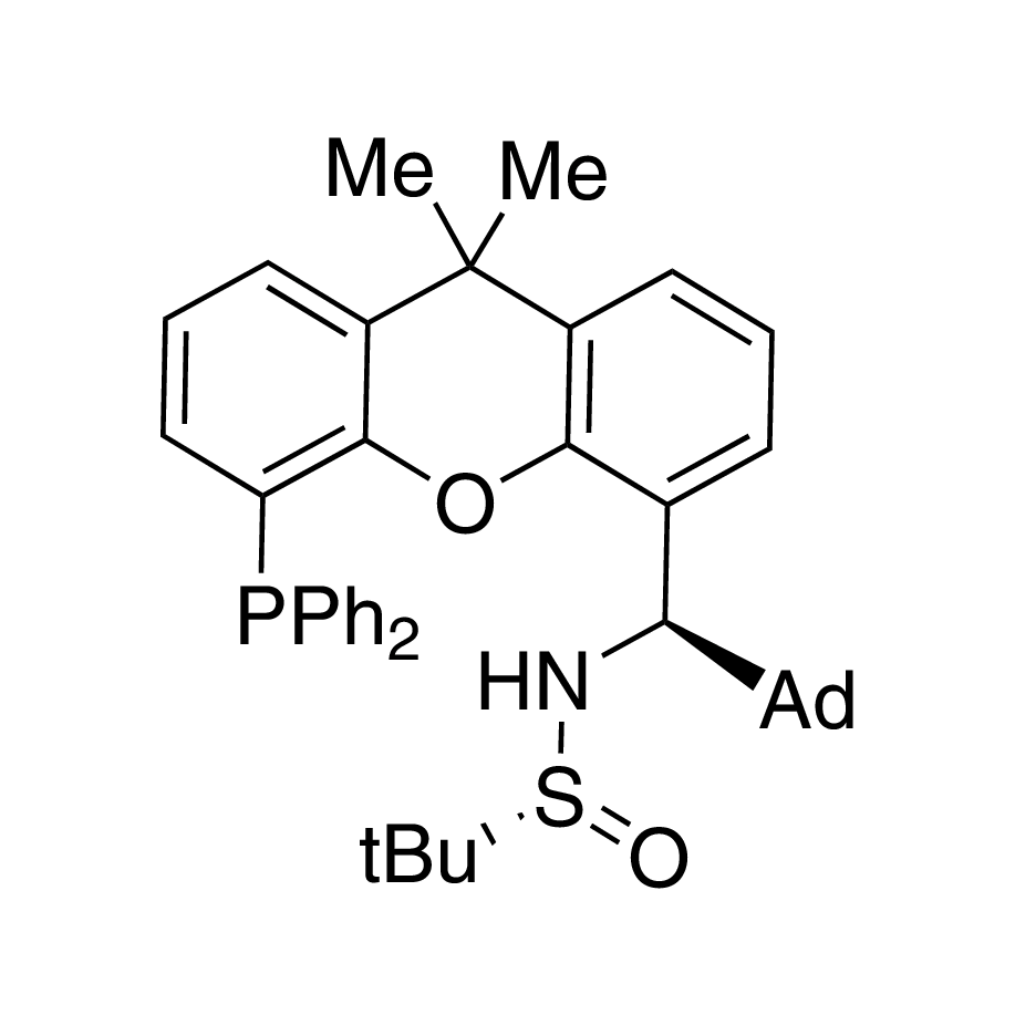 [S(R)]-N-((1R)-(Adamantan-1-yl)(5-(diphenylphosphanyl)-9,9-dimethyl-9H-xanthen-4-yl)methyl)-2-methyl-2-propanesulfinamide, 95%