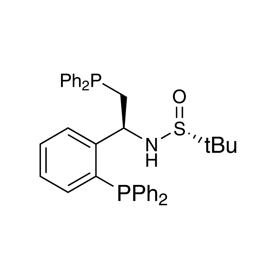 [S(R)]-N-[(1S)-2-(Diphenylphosphino)-1-[2-(diphenylphosphino)phenyl]ethyl]-2-methyl-2-propanesulfinamide, 95%