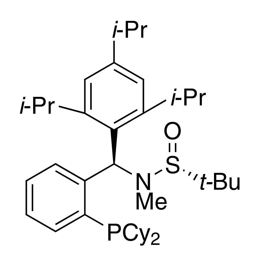 [S(R)]-N-((R)-(2-(Dicyclohexylphosphino)phenyl)(2,4,6-triisopropylphenyl)methyl)-N,2-dimethyl-2-propanesulfinamide, 95%