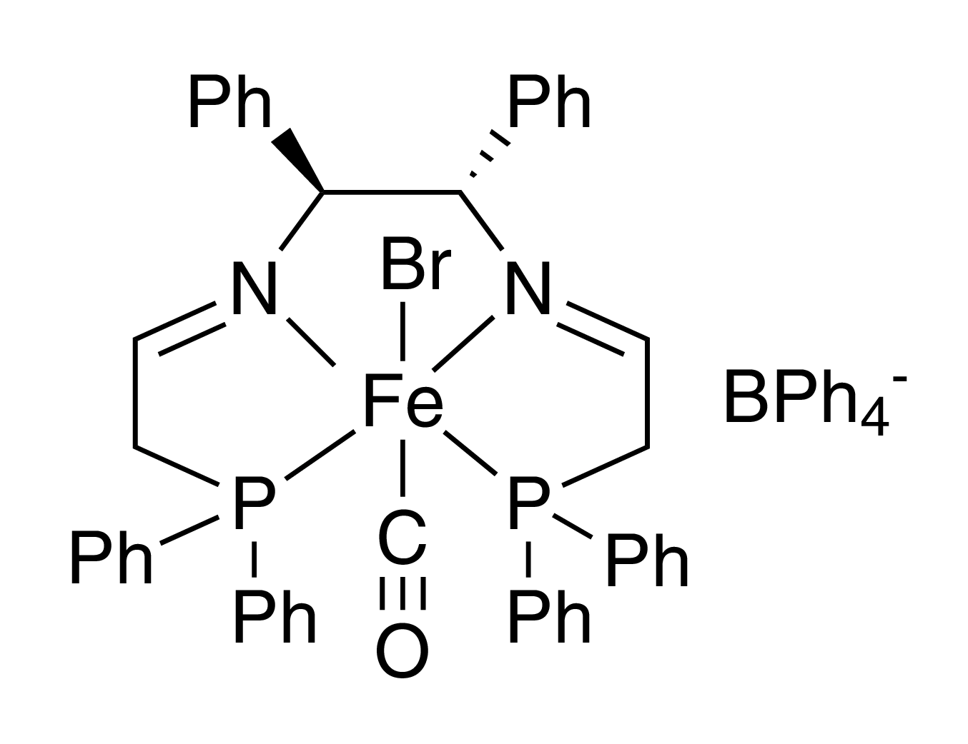 Bromocarbonyl[(1S,2S)-2,3-diphenylethylenediamine-N,N'-bis(2-diphenylphosphinoethyllidene)]iron(II) tetraphenylborate, FeATHer-II  Catalyst
