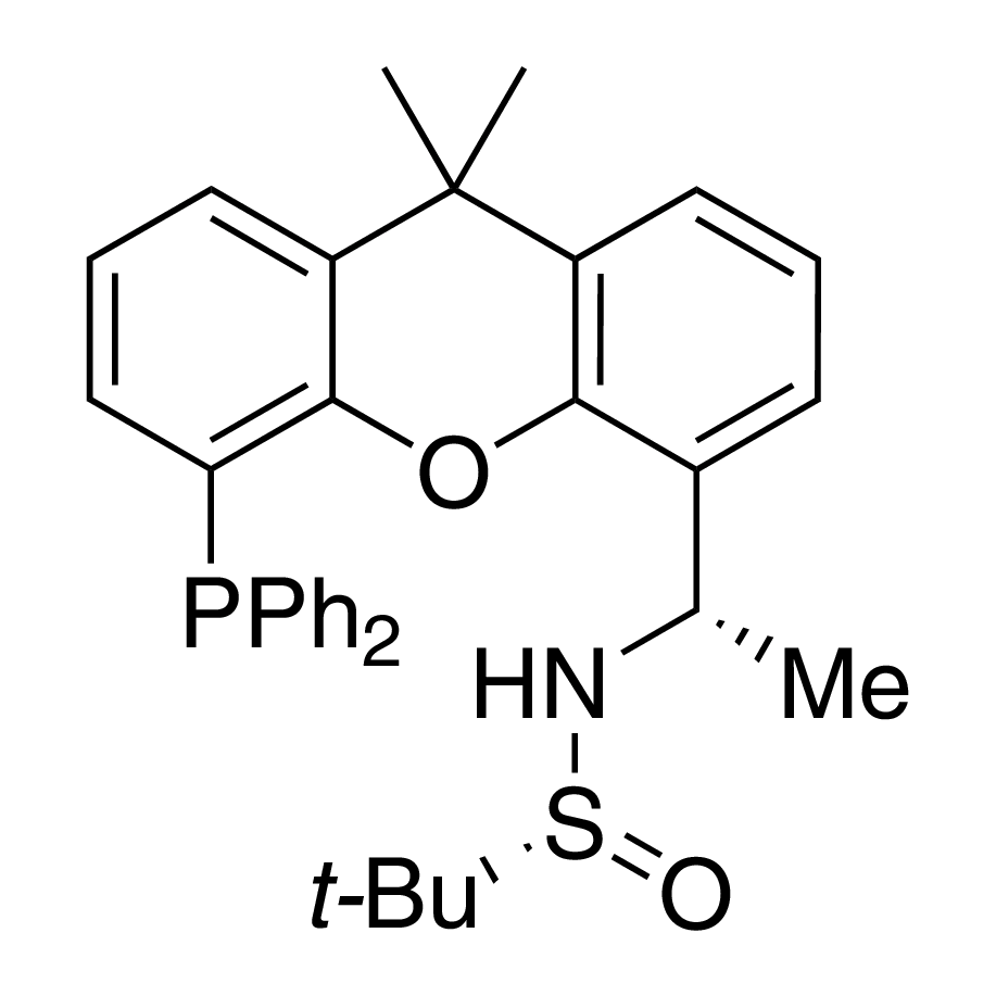 [S(R)]-N-[(S)-1-[5-(Diphenylphosphino)-9,9-dimethyl-9H-xanthen-4-yl]ethyl]-2-methyl-2-propanesulfinamide, 95%