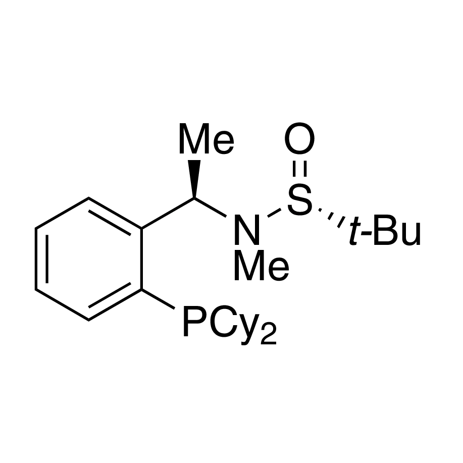 [S(R)]-N-[(1R)-1-[2-(Dicyclohexylphosphino)phenyl]ethyl]-N,2-dimethyl-2-propanesulfinamide, 95%