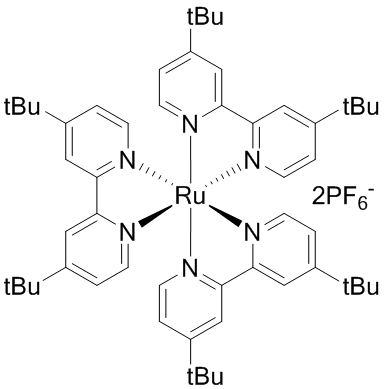 Tris[4,4'-bis(t-butyl)-2,2'-bipyridine]ruthenium(II) hexafluorophosphate, 95%
