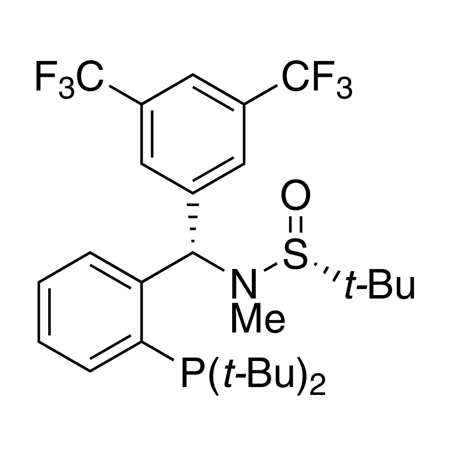 [S(R)]-N-[(S)-3,5-Bis(trifluoromethyl)phenyl)[2-(di-tert-butylphosphino)phenyl]methyl]-N,2-dimethyl-2-propanesulfinamide, 95%