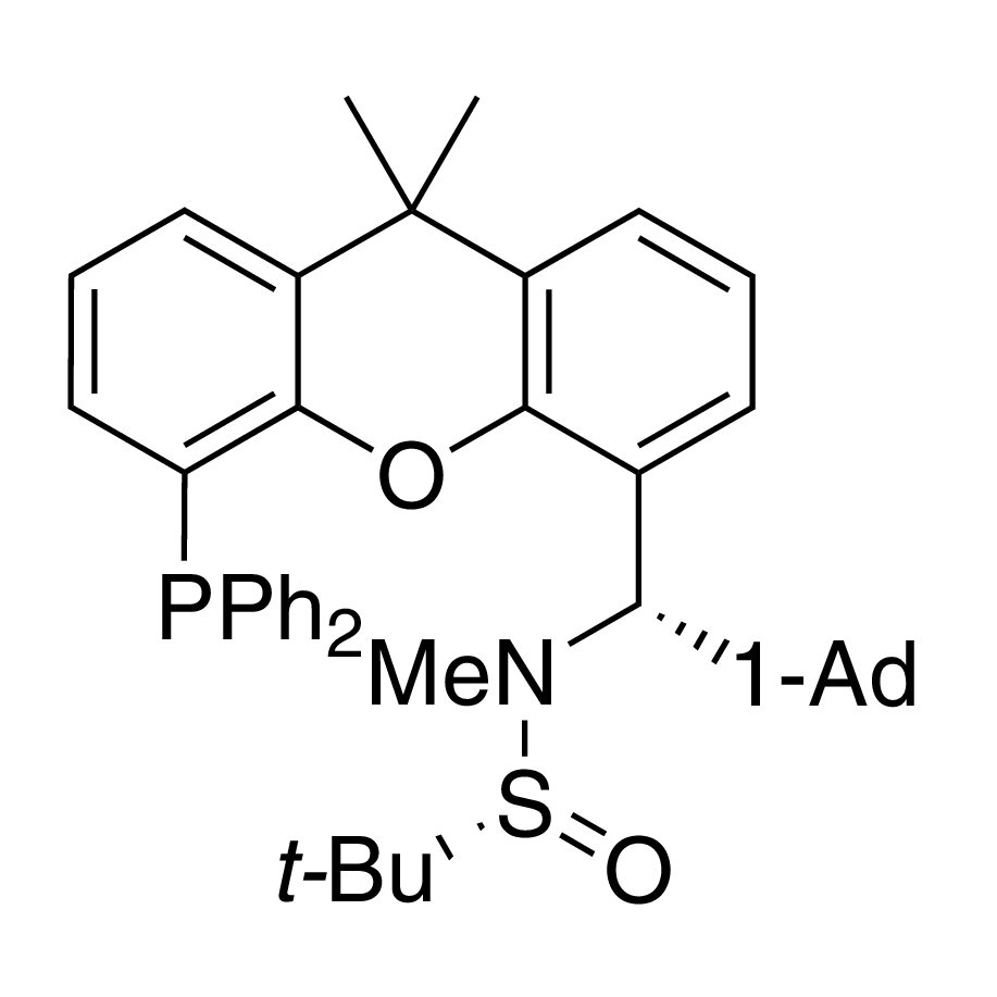 [S(R)]-N-[(S)-(2-(1-Adamantylmethyl)][5-(diphenylphosphino)-9,9-dimethyl-9H-xanthen-4-yl]methyl]-N,2-dimethyl-2-propanesulfinamide, 95%