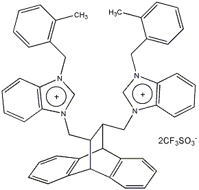 11,12-Bis[N-(2-methylbenzyl)-1H-benzimidazolium-3-methylene]-9,10-dihydro-9,10-ethanoanthracene bis(trifluoromethanesulfonate), min. 95%