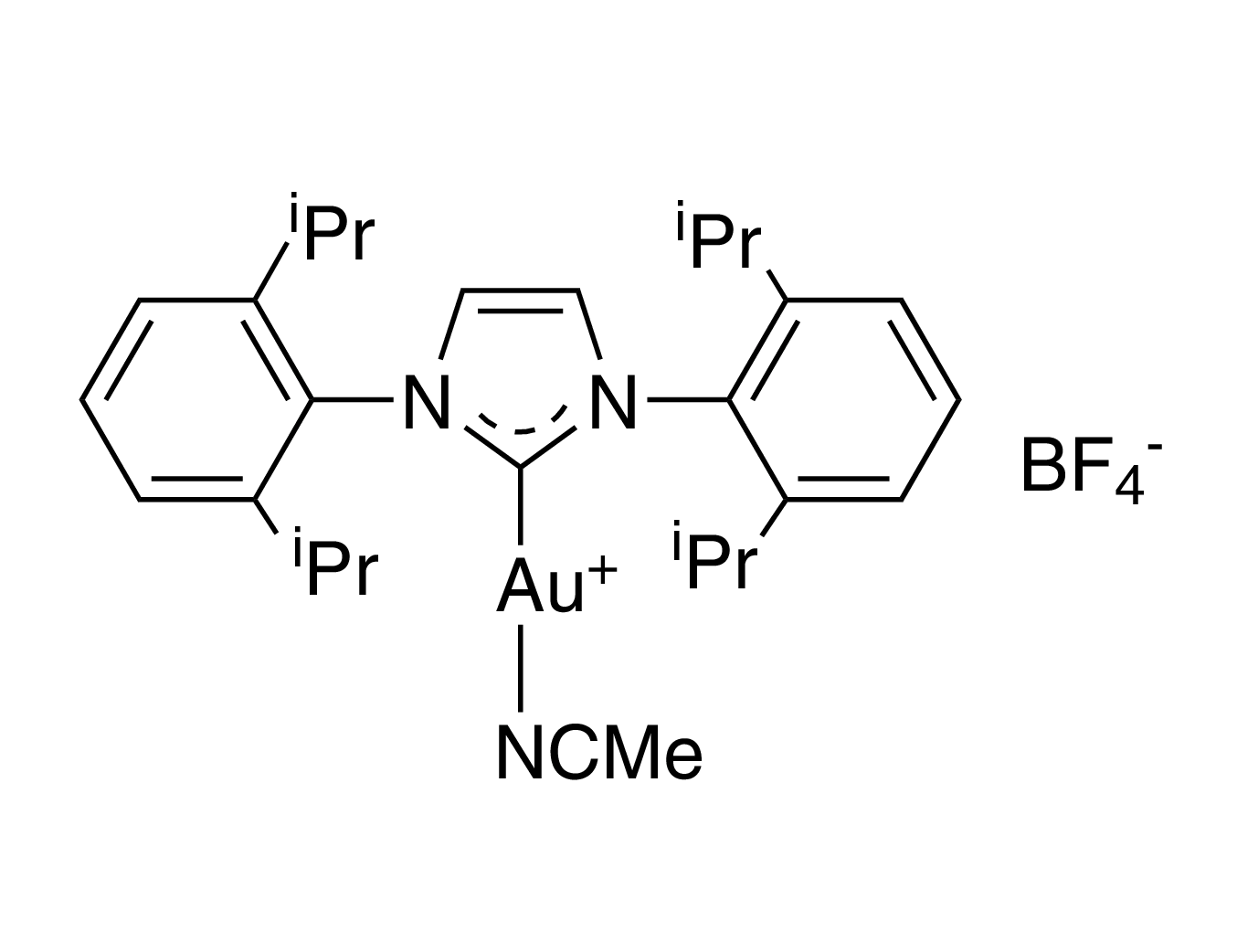 1,3-Bis(2,6-di-i-propylphenyl)imidazol-2-ylidene(acetonitrile)gold(I) tetrafluoroborate, 95%