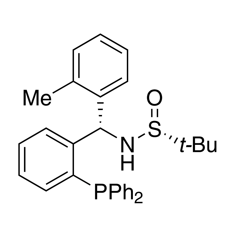 [S(R)]-N-[(S)-(2-Methylphenyl)[2-(diphenylphosphino)phenyl]methyl]-2-methyl-2-propanesulfinamide, 95%