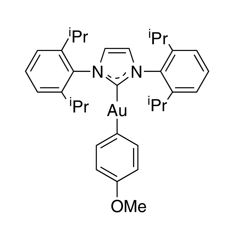 [1,3-Bis(2,6-di-isopropylphenyl)imidazol-2-ylidene]methoxyphenylgold(I). 98+%