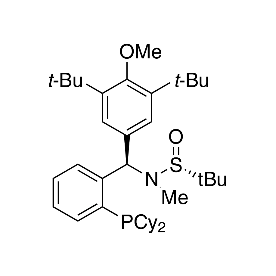 [S(R)]-N-[(R)-[3,5-Bis(1,1-dimethylethyl)-4-methoxyphenyl][2-(dicyclohexylphosphino)phenyl]methyl]-N,2-dimethyl-2-propanesulfinamide, 95%
