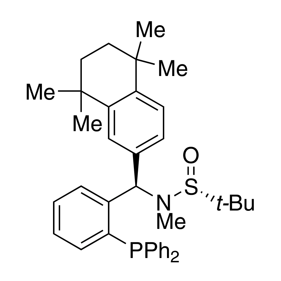 [S(R)]-N-[(R)-[2-(Diphenylphosphino)phenyl](5,6,7,8-tetrahydro-5,5,8,8-tetramethyl-2-naphthalenyl)methyl]-N,2-dimethyl-2-propanesulfinamide, 95%