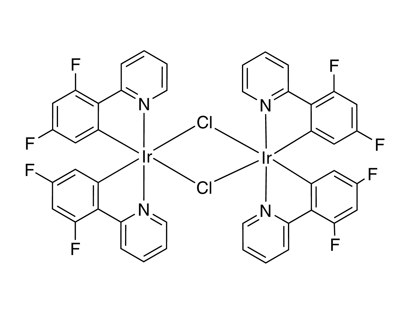Di-μ-chlorotetrakis[3,5-difluoro-2-(2-pyridinyl-κN)phenyl-κC]diiridium, 98%