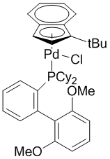 Chloro(1-t-butylindenyl)[2-(dicyclohexylphosphino)-2',6'-dimethoxy-1,1'-biphenyl]palladium(II)