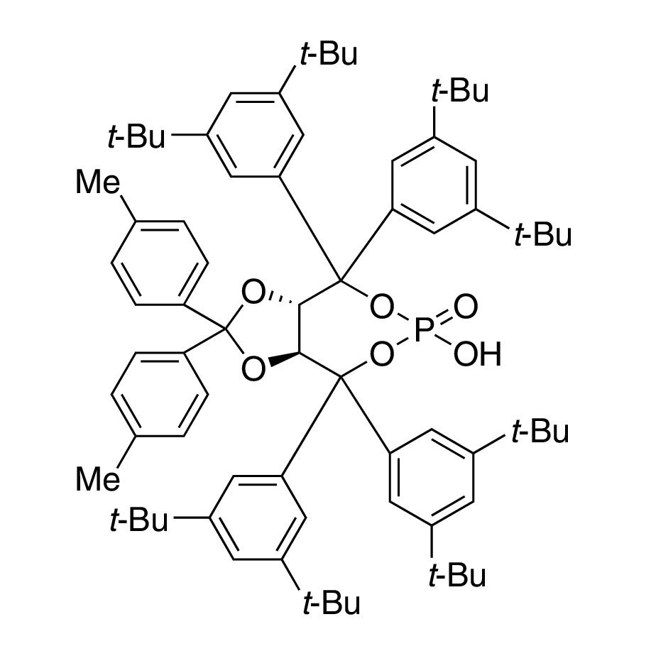 (3aS,8aS)-4,4,8,8-Tetrakis(3,5-di-tert-butylphenyl)-6-hydroxy-2,2-di-p-tolyltetrahydro-6-oxide-[1,3]dioxolo[4,5-e][1,3,2]dioxaphosphepine, 98%, (99% ee)