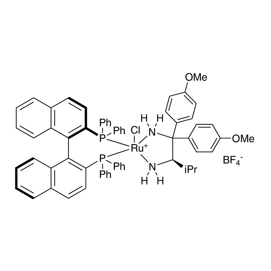 Chloro[(R)-(-)-2,2'-bis(diphenylphosphino)-1,1'-binaphthyl][(R)-1,1-bis(4-methoxyphenyl)-3-methylbutane-1,2-diamine]ruthenium(II) tetrafluoroborate, min. 97%