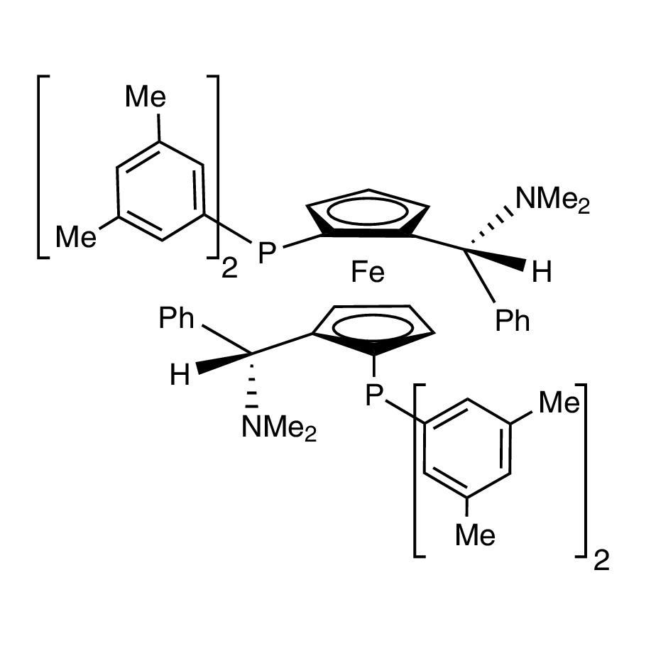 (S,S)-(-)-2,2'-Bis[(R)-(N,N-di­methylamino)(phenyl)methyl]-1,1'-bis(di(3,5-dimethylphenyl)phosphino)ferrocene, min. 97%