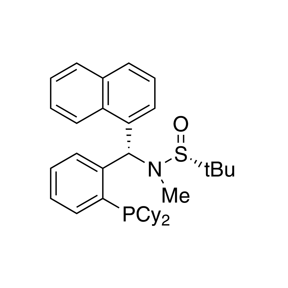 [S(R)]-N-[(S)-[2-(Dicyclohexylphosphino)phenyl]-1-naphthalenylmethyl]-N,2-dimethyl-2-propanesulfinamide, 95%