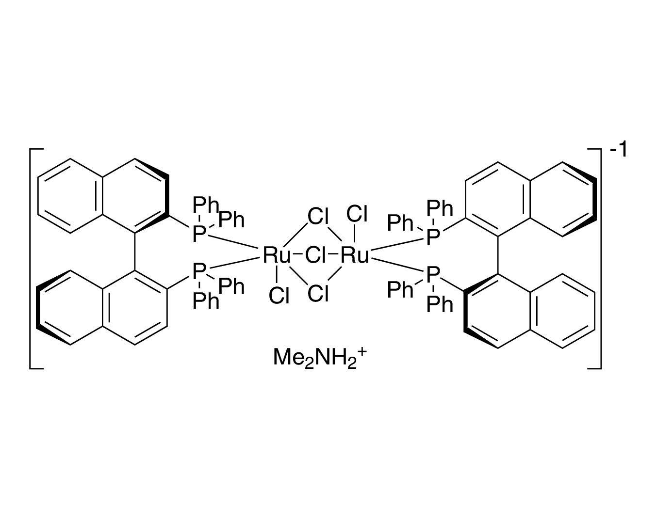 Dimethylammonium dichlorotri(μ-chloro)bis[(R)-(+)-2,2'-bis(diphenylphosphino)-1,1'-binaphthyl]diruthenate(II) [NH₂Me₂][{RuCl((R)-binap)}₂(μ-Cl)₃]