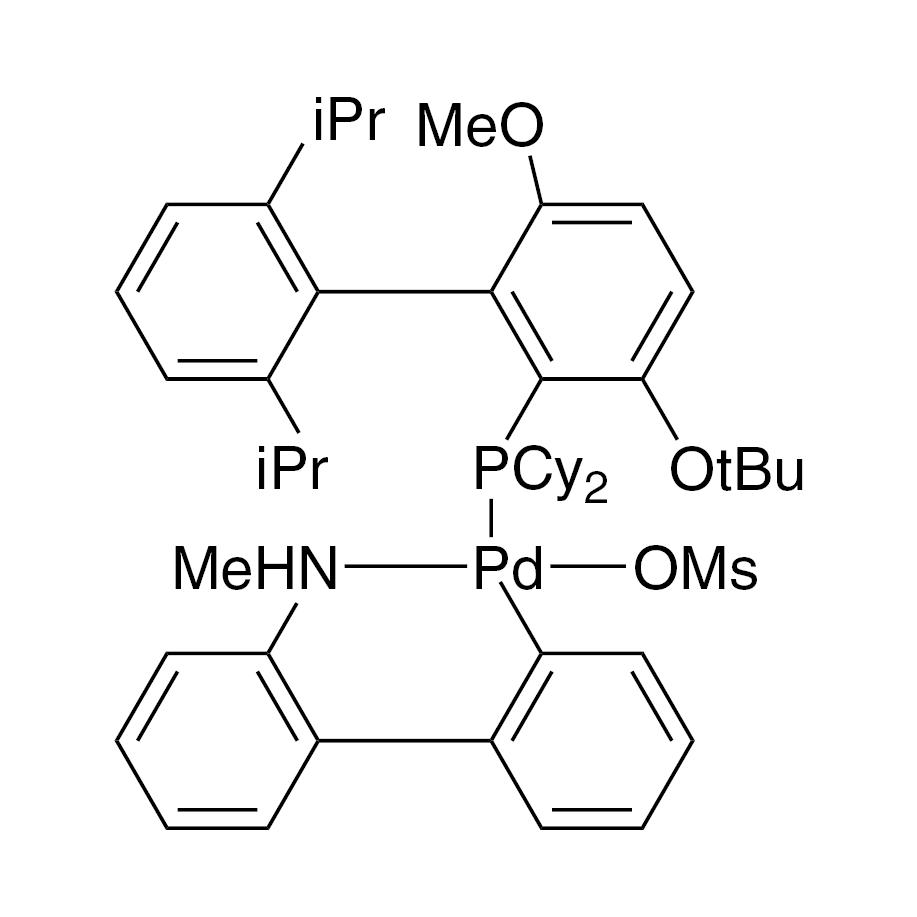 Methanesulfonato[Dicyclohexyl[3-(1,1-dimethylethoxy)-6-methoxy-2',6'-bis(1-methylethyl)[1,1'-biphenyl]-2-yl]phosphine](2'-methylamino-1,1'-biphenyl-2-yl)palladium(II), [GPhos Palladacycle Gen. 4]