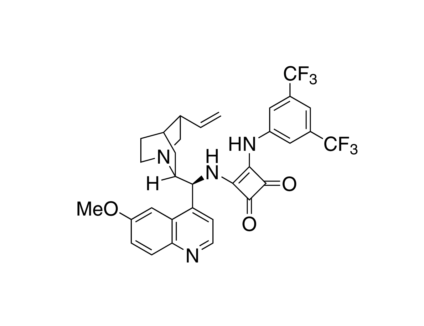 3-[[3,5-Bis(trifluoromethyl)phenyl]amino]-4-[[(8α,9S)-6'-methoxycinchonan-9-yl]amino]-3-cyclobutene-1,2-dione, 95%, (99% ee)