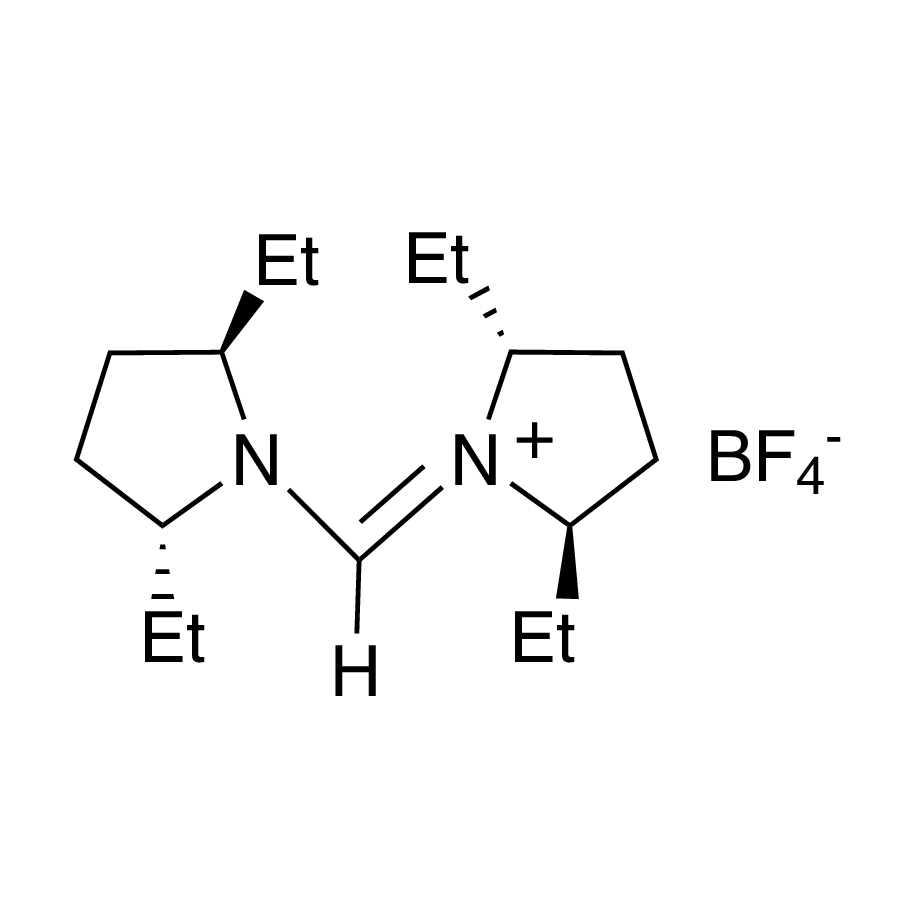 (2S,5S)-1-{[(2S,5S)-2,5-Diethylpyrrolidin-1-yl]methylene}-2,5-diethylpyrrolidinium tetrafluoroborate, min. 97%