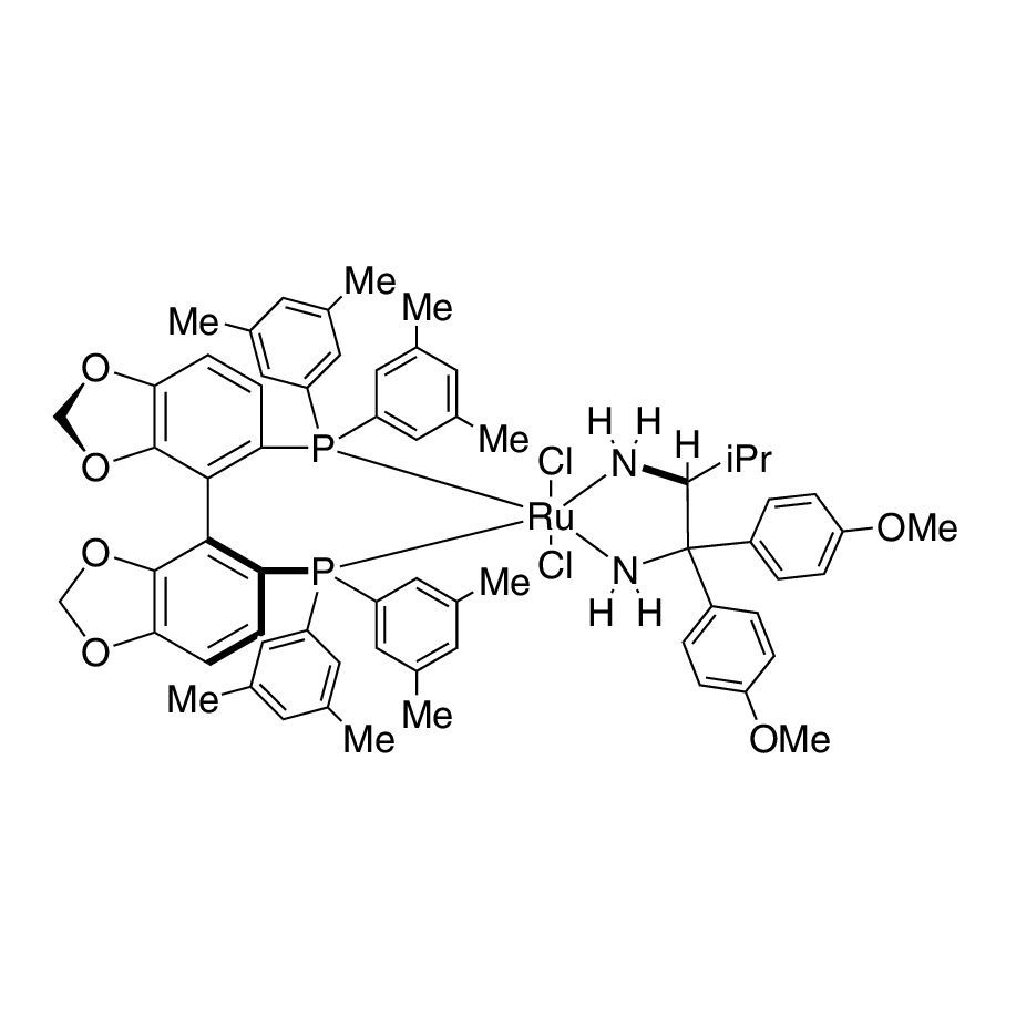 Dichloro{(S)-(-)-5,5'-bis[di(3,5-xylyl)phosphino]-4,4'-bi-1,3-benzodioxole}[(2S)-(+)-1,1-bis(4-methoxyphenyl)-3-methyl-1,2-butanediamine]ruthenium(II) RuCl₂[(S)-dm-segphos®][(S)-daipen]