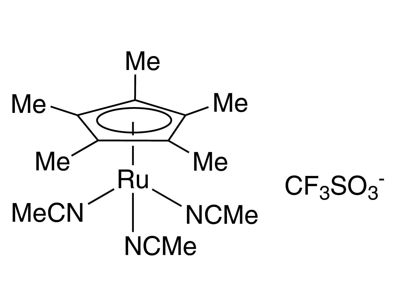 Tris(acetonitrile)pentamethylcyclopentadienylruthenium(II) trifluoromethanesulfonate, min. 98%