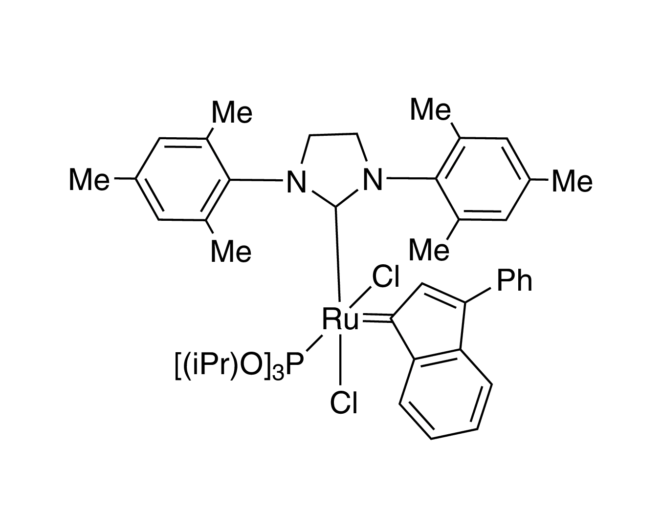 Tri(i-propoxy)phosphine(3-phenyl-1H-inden-1-ylidene)[1,3-bis(2,4,6-trimethylphenyl)-4,5-dihydroimidazol-2-ylidene]ruthenium (II) dichloride, min. 95%  cis-Caz-1