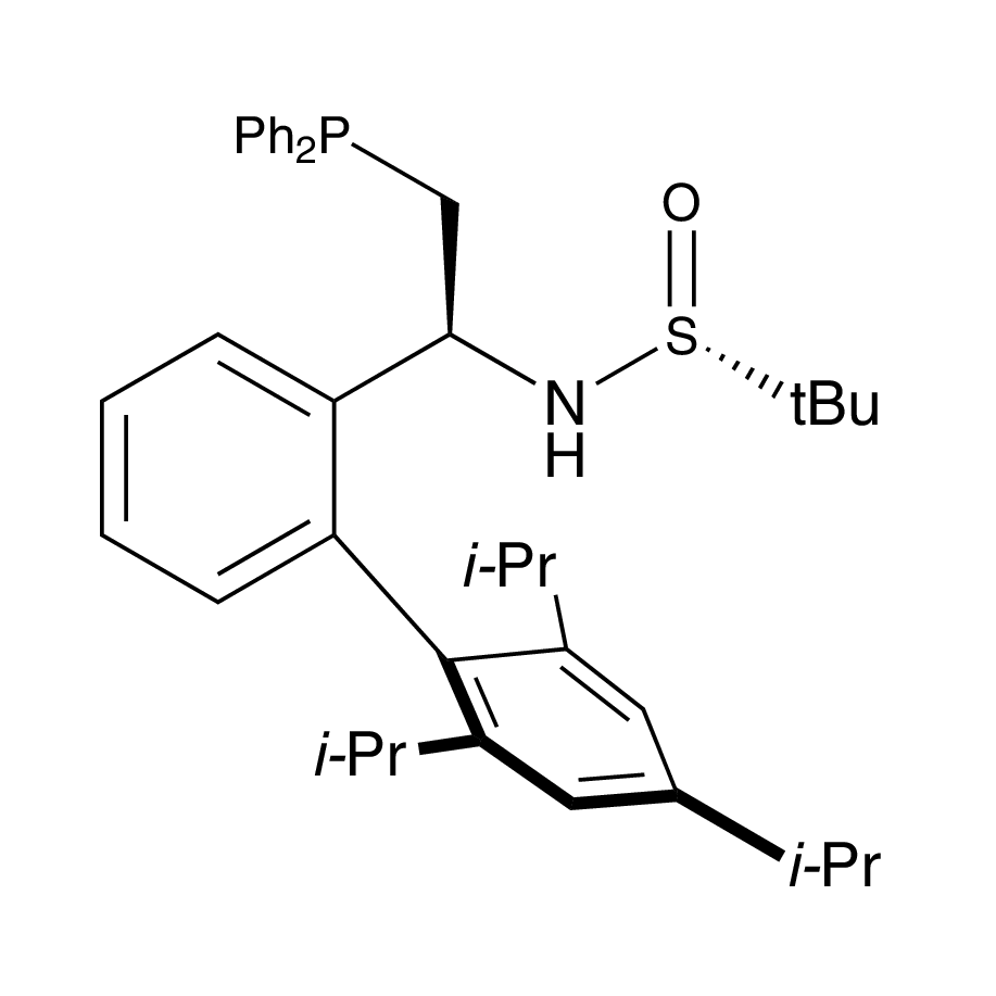 [S(R)]-N-[(1S)-1-(2',4',6'-Triisopropyl)-(1,1'-biphenyl)-2-yl-2-(diphenylphosphino)ethyl]-2-methyl-2-propanesulfinamide, 95%