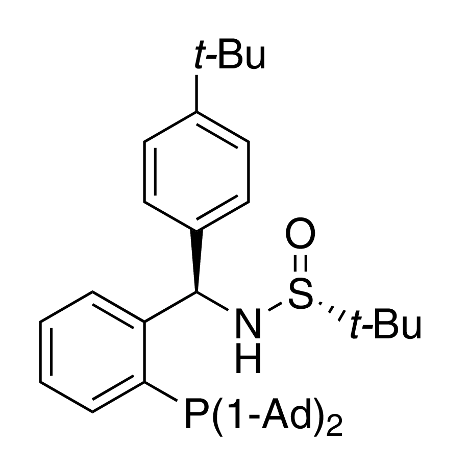 [S(R)]-N-[(R)-(4-(tert-Butyl)phenyl)[2-(diadamantanphosphino)phenyl]methyl]-2-methyl-2-propanesulfinamide, 95%