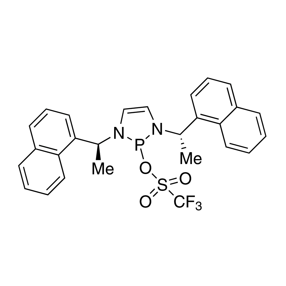 1,3-Bis[(1S)-1-(1-naphthalenyl)ethyl]-2,3-dihydro-1H-1,3,2-diazaphosphol-2-yl trifluoromethanesulfonate, min. 98%