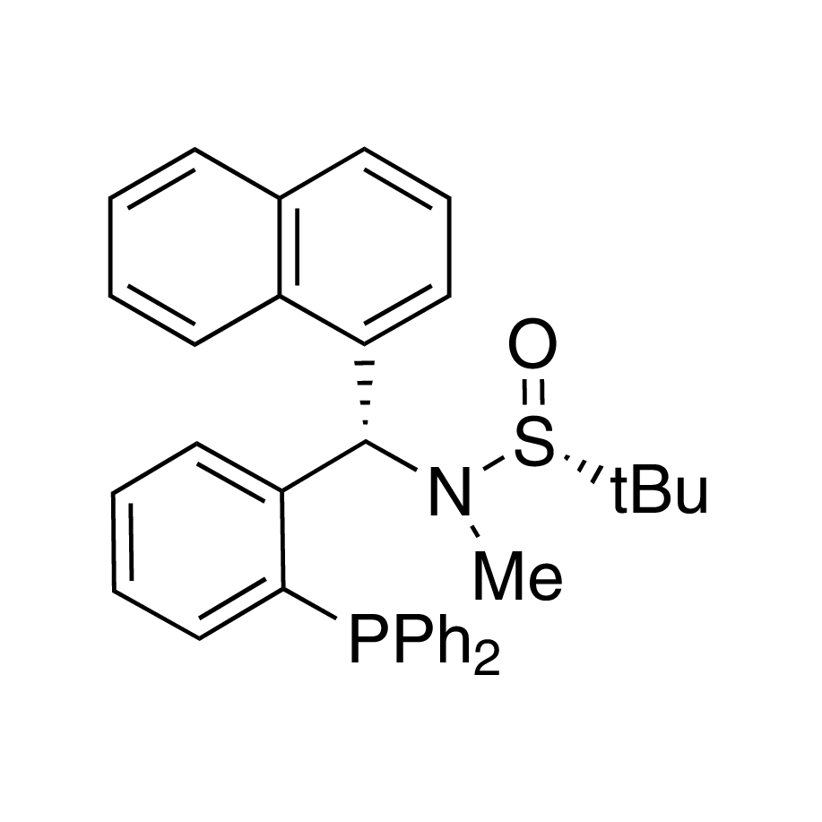 [S(R)]-N-[(S)-[2-(Diphenylphosphino)phenyl]-1-naphthalenylmethyl]-N,2-dimethyl-2-propanesulfinamide, 95%
