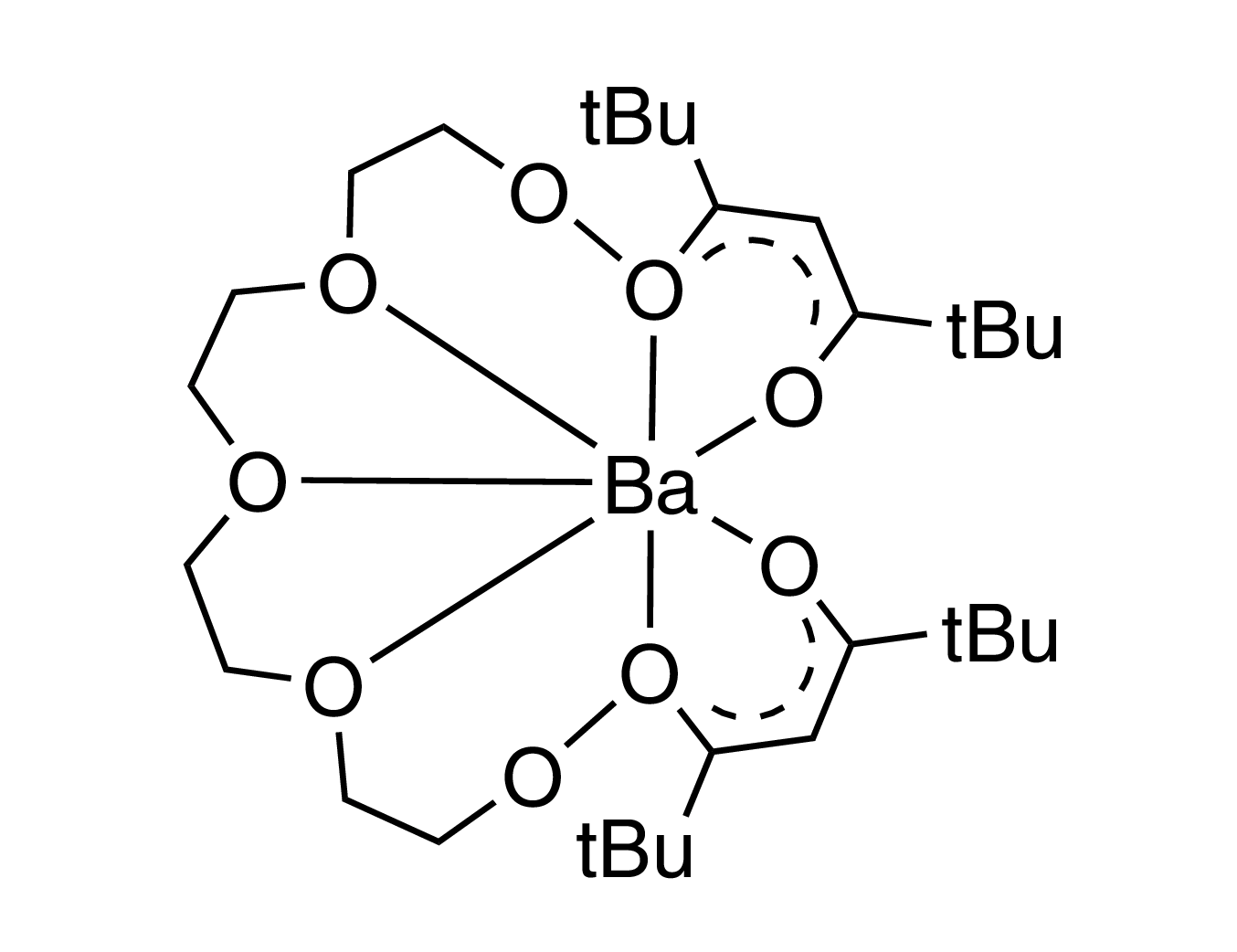 Bis(2,2,6,6-tetramethyl-3,5-heptanedionato)barium tetraglyme adduct (99.99%-Ba, Sr-0.5%) PURATREM