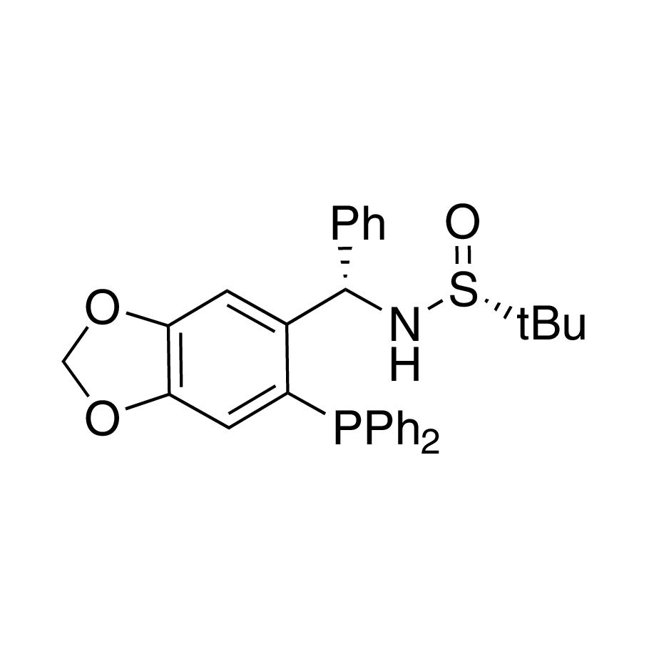 [S(R)]-N-[(S)-[6-(Diphenylphosphino)benzo[d][1,3]dioxol-5-yl]phenylmethyl]-2-methyl-2-propanesulfinamide, 95%