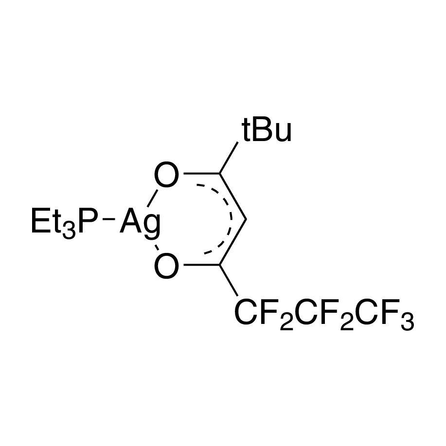 Triethylphosphine(6,6,7,7,8,8,8-heptafluoro-2,2-dimethyl-3,5-octanedionate)silver(I), min. 98%