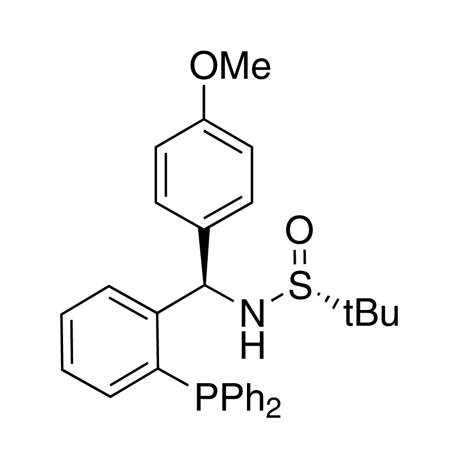 [S(R)]-N-[(R)-[2-(Diphenylphosphino)phenyl](4-methoxyphenyl)methyl]-2-methyl-2-propanesulfinamide, 95%