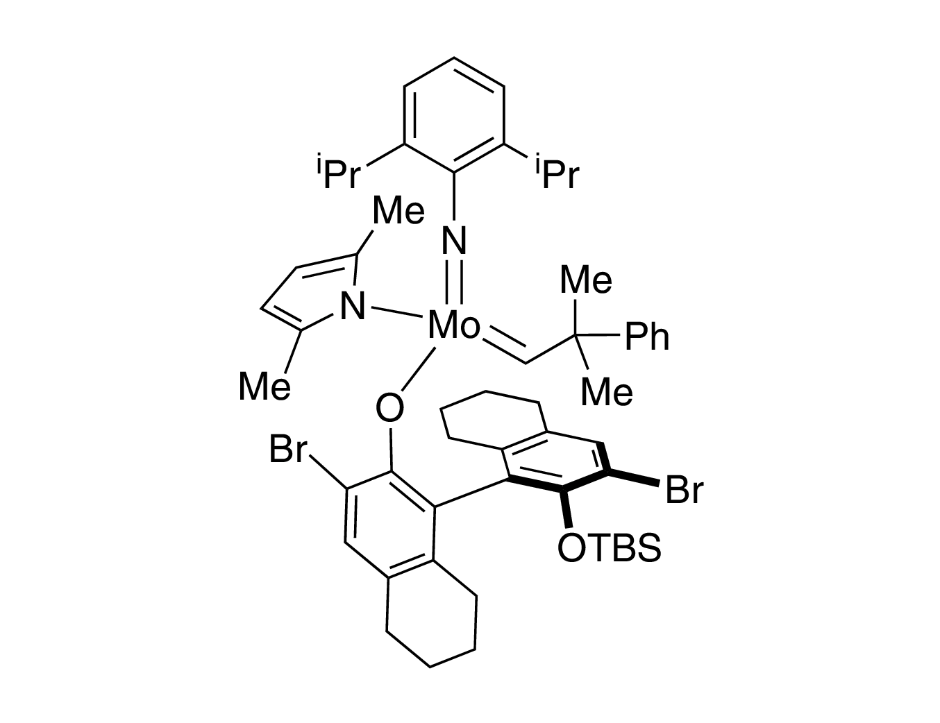 (S)-1-((3,3'-Dibromo-2'-((tert-butyldimethylsilyl)oxy)-5,5',6,6',7,7',8,8'-octahydro-[1,1'-binaphthalen]-2-yl)oxy)-N-(2,6-diisopropylphenyl)-1-(2,5-dimethyl-1H-pyrrol-1-yl)-1-(2-methyl-2-phenylpropylidene)molybdenum (VI)