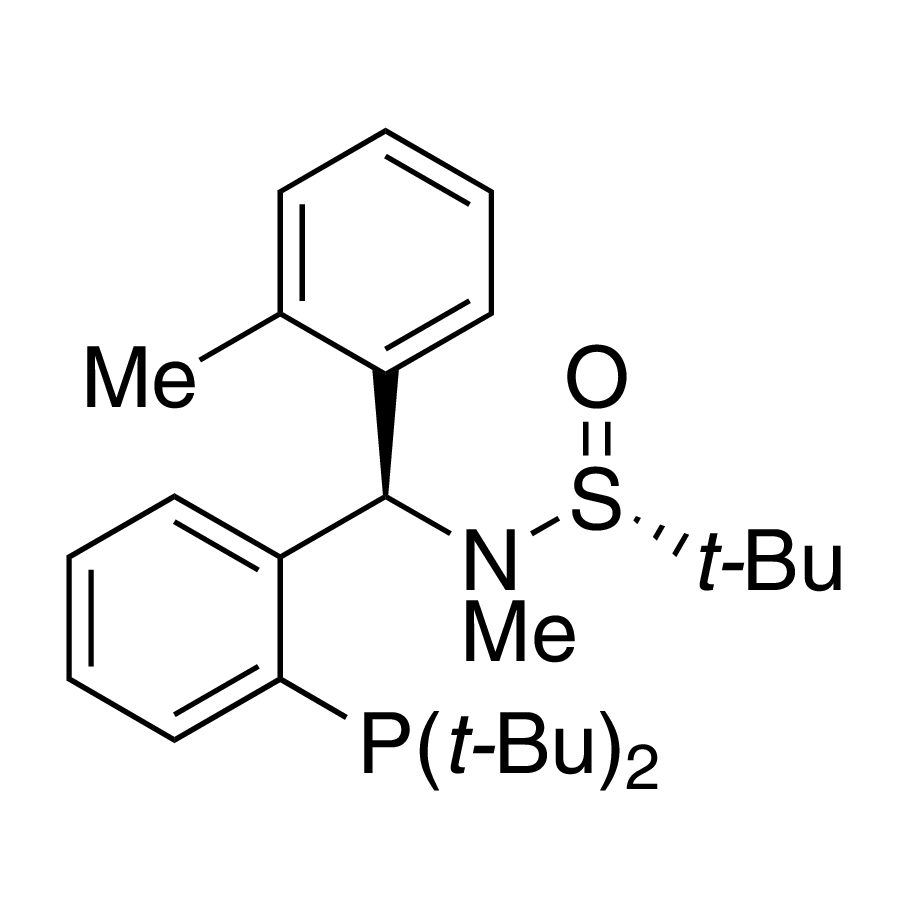 [S(R)]-N-[(R)-[2-(Di-tert-butylphosphanyl)phenyl](2-methylphenyl)methyl]-N,2-dimethyl-2-propanesulfinamide, 95%