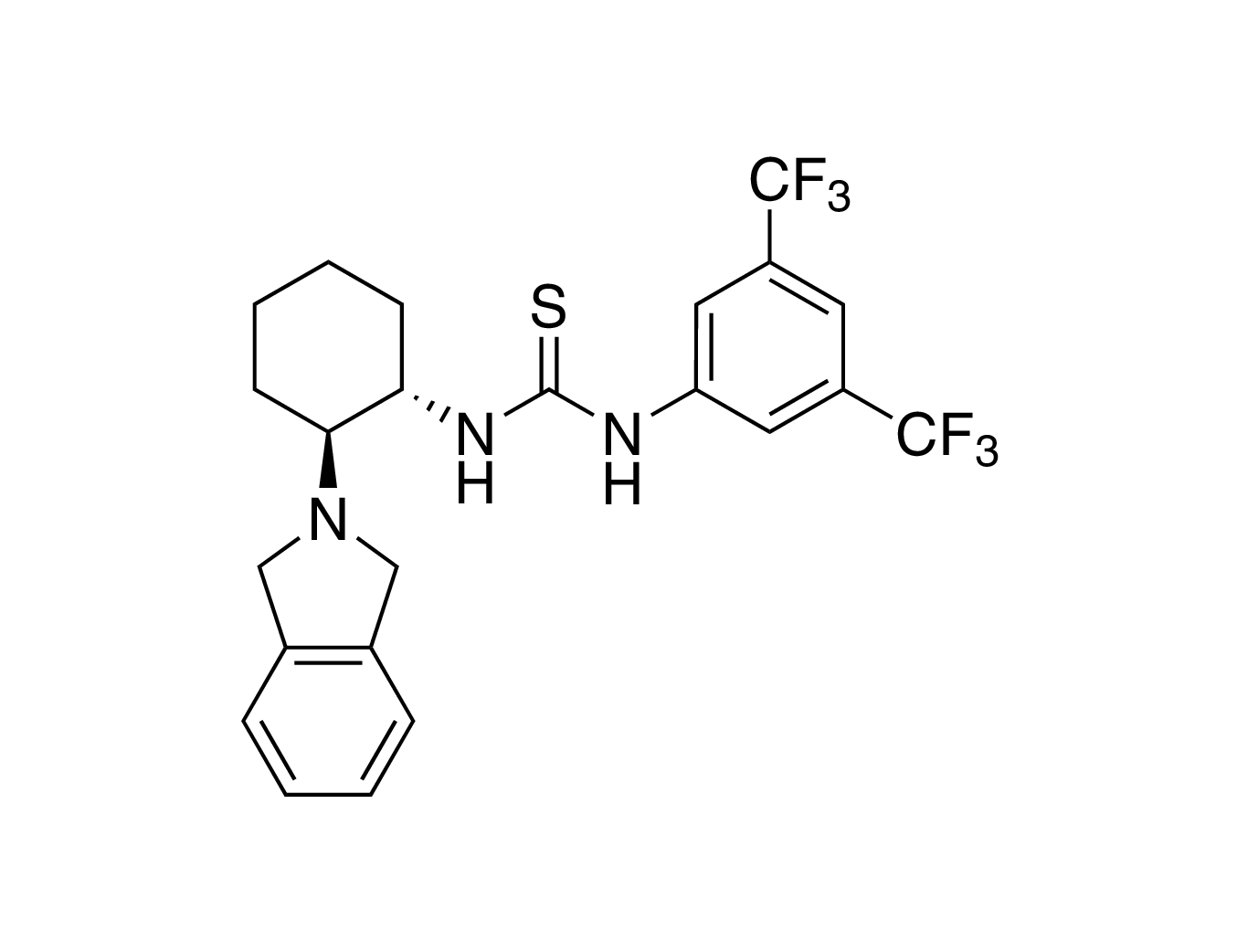 N-[3,5-Bis(trifluoromethyl)phenyl]-N'-[(1S,2S)-2-(1,3-dihydro-2H-isoindol-2-yl)cyclohexyl]thiourea, 98%, (99% ee)
