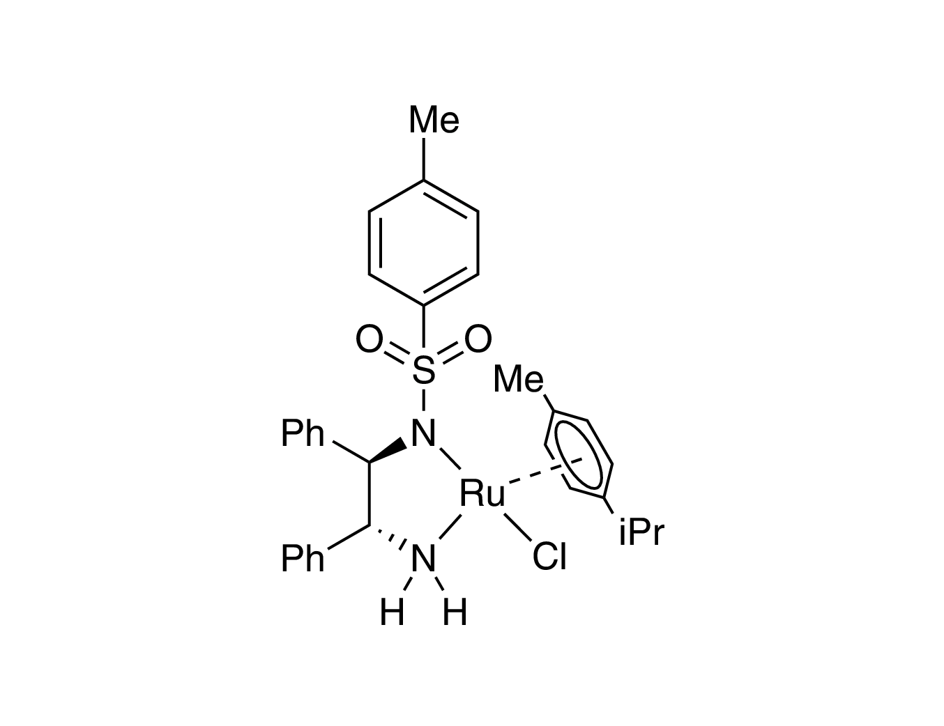 Chloro{[(1R,2R)-(-)-2-amino-1,2-diphenylethyl](4-toluenesulfonyl)amido}(p-cymene)ruthenium(II), min. 95% RuCl[(R,R)-Tsdpen](p-cymene)