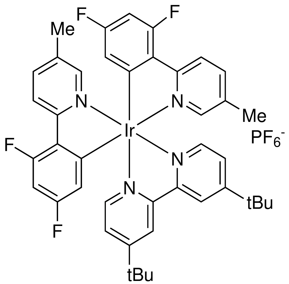 [4,4'-Bis(1,1-dimethylethyl)-2,2'-bipyridine-κN,κN]bis[3,5-difluoro-2-(5-methyl-2-pyridinyl)phenyl] iridium hexafluorophosphate, 98%