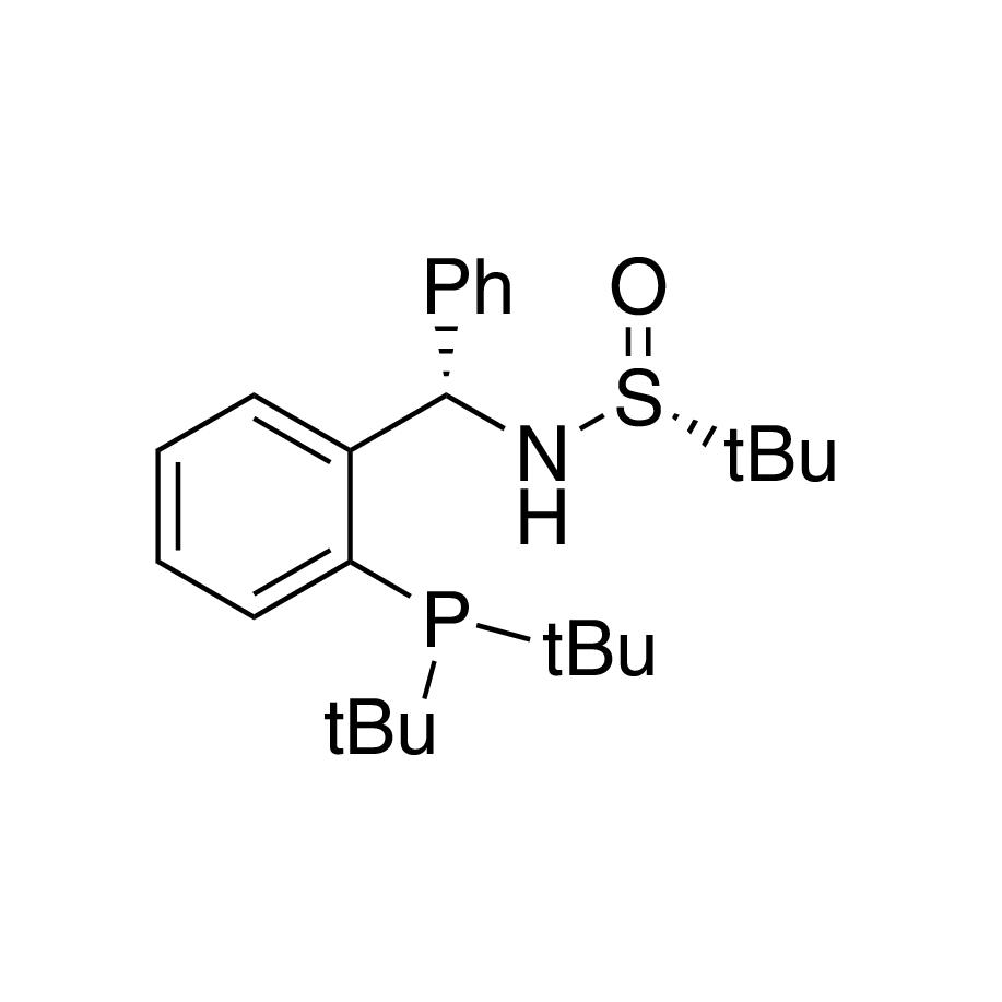 [S(R)]-N-[(1S)-1-[2-(Di-tert-butylphosphanyl)phenyl]phenylmethyl]-2-methyl-2-propanesulfinamide, 95%