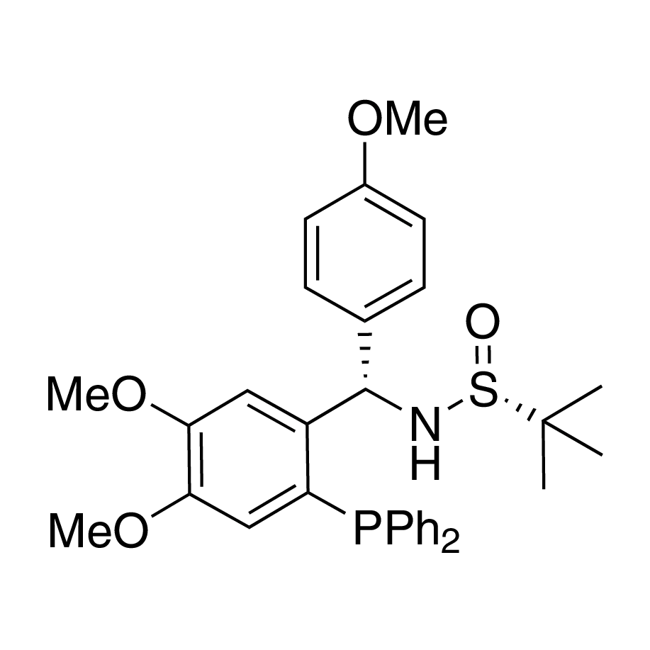 [S(R)]-N-[(S)-[2-(Diphenylphosphino)-4,5-dimethoxyphenyl)](4-methoxyphenyl)methyl]-2-methyl-2-propanesulfinamide, 95%