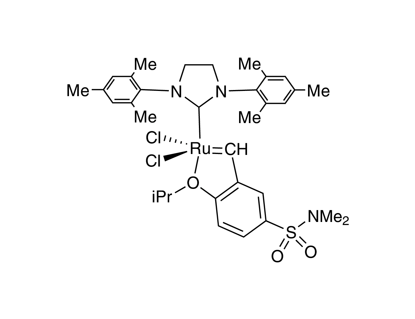 1,3-Bis(2,4,6-trimethylphenyl)-4,5-dihydroimidazol-2-ylidene[2-(i-propoxy)-5-(N,N-dimethylaminosulfonyl)phenyl]methyleneruthenium (II) dichloride, Zhan Catalyst-1B, min 96%