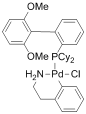 Chloro(2-dicyclohexylphosphino-2',6'-dimethoxy-1,1'-biphenyl)[2-(2-aminoethylphenyl)]palladium(II) methyl-t-butylether adduct, min. 98% [SPhos Palladacycle Gen. 1]