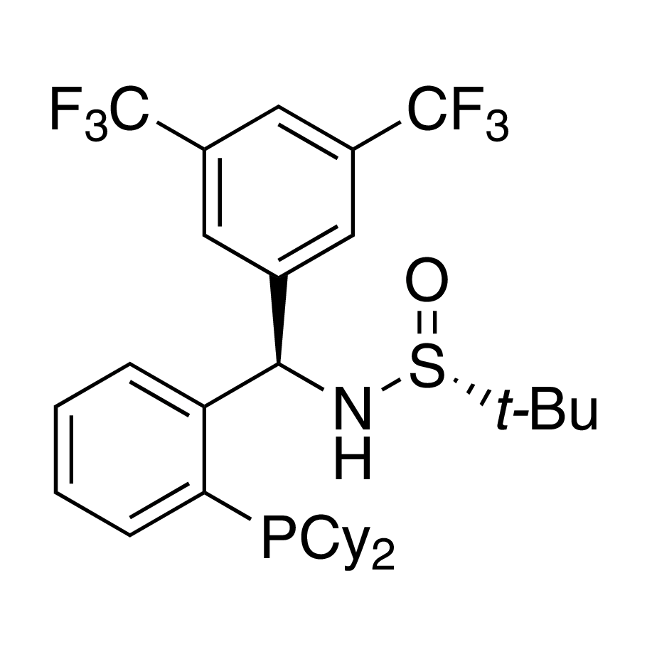 [S(R)]-N-[(R)-3,5-(Bis(trifluoromethyl)phenyl][2-(dicyclohexylphosphino)phenyl]methyl]-2-methyl-2-propanesulfinamide, 95%