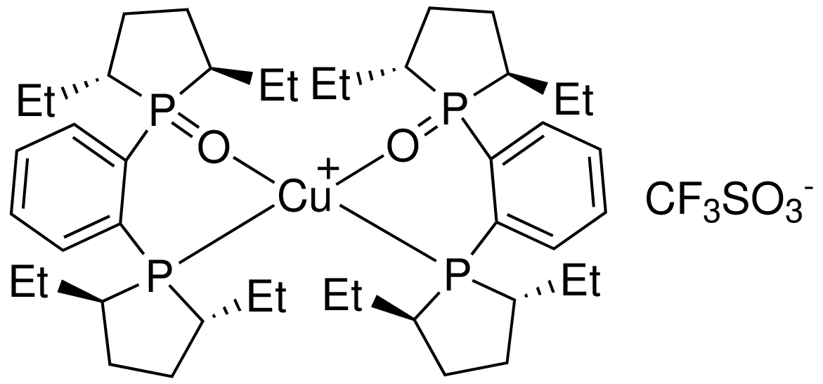 Bis{[1-(2R,5R)-2,5-diethylphospholanyl]-[2-(2R,5R)-2,5-diethylphospholanyl-1-oxide]benzene}copper(I) trifluoromethanesulfonate, min. 97%