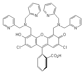 9-(2-Carboxyphenyl)-2,7-dichloro-4,5-bis[di(2-pyridyl)aminomethyl]-6-hydroxy-3-xanthanone ZINPYR-1